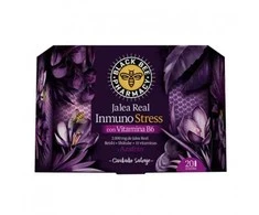Black Bee Juodas Bee Juodųjų bičių pienelis Immuno Stress 20 buteliukų