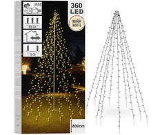 Kalėdinė girlianda 360 LED ant vėliavos stiebo