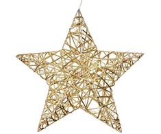 Kalėdų dekoracija Žibintas Auksinis 30 cm - 20 LED