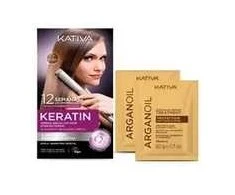 Kativa Vegan Brazilian Straightening Xpress greito plaukų tiesinimo rinkinys 150ml