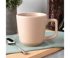 Keramikbecher Keramiktasse Trinkbecher Becher Tasse aus Keramik beige SOHO 400 ml