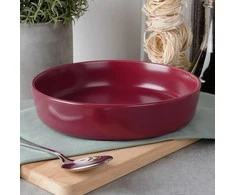 Keramikteller Speiseteller Essteller Teller Suppenteller aus Keramik bordeauxrot SOHO 21,5 cm 1 L