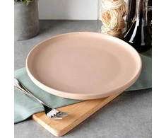 Keramikteller Speiseteller Flachteller Teller aus Keramik beige SOHO 27 cm