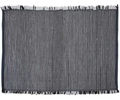 Kilimas dekoratyvinis stačiakampis 180x120 cm juodas-baltas