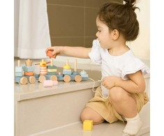 Classic World Montessori Žaislas - Ocean Kolejka, Medinė, Pastelinės Spalvos
