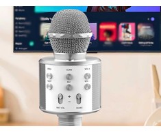 Ausinės Belaidė mikrofono karaoke garsiakalbis su Bluetooth ir dėklu