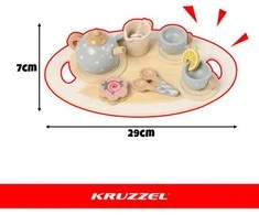 Kruzzel Medinis Vaikų Arbatos Rinkinys Pilkas