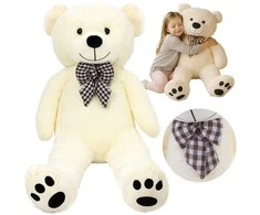 Kruzzel Teddy bears 140 cm kreminis minkštas žaislas