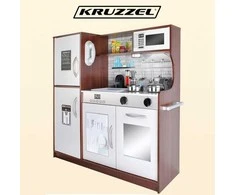 KRUZZEL Vaikų virtuvė 22114 su LED apšvietimu ir aksesuarais