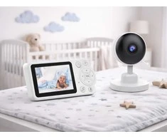 Kūdikių stebėjimo kamera mikrofonas su LCD ekranu