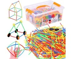 Kūrybiniai vamzdžių lazdelių blokai 1000-PCS