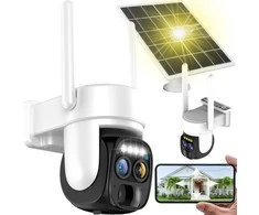 Lauko kamerą su saulės panele, Wifi, 10x priartinimo