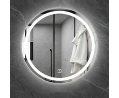 LED Apšviestas Veidrodis 80 cm Su Lietiminiu Jungikliu