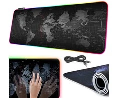 Pelės kilimėlis su LED apšvietimu XXL, 80x30 cm