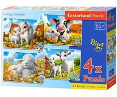 Castorland Dėlionė 55 vnt. - Mylintys gyvūnai