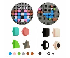 MASTERKIDZ Žaislai kūrybai Kočiai geometrinėmis formomis 64 vnt