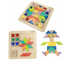 „MasterKid Mosaic“ galvosūkio mokymosi spalvos ir formos Tangram Montessori