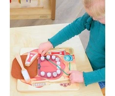 MASTERKIDZ Edukacinė lenta Montessori su šunimi - sveikos burnos higienos mokymas
