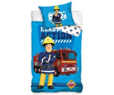 Medvilninė patalynė 100 x 135 + 40 x 60 Fireman Sam