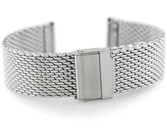 Metalinis apyrankė 303S - tinklinis - sidabro - 22mm