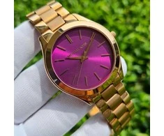 Michael Kors Moteriškas Laikrodis Slim Runway MK3293 Violetinis Ciferblatas