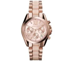 Michael Kors moterų laikrodis MK6066 Bradshaw rožinė auksinė