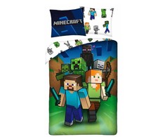 Halantex Minecraft patalynė 160 x 200 cm + 70 x 80 cm