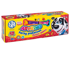 Mokyklos plakatas dažo 12 spalvų 20 ml „Astrino Astra“
