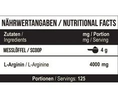 MST L-argininas RAW 500g