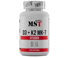 MST Vitaminas D3 + K2 + MK-7 120 Kapsulių