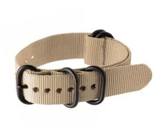 N01 NATO diržas laikrodžiui - smėlinis - 22mm