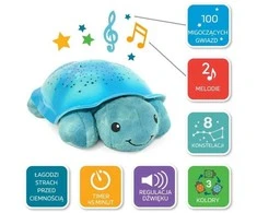 Cloud B Twinkling Twilight Turtle grojantis ir šviečiantis migdukas, mėlynos spalvos