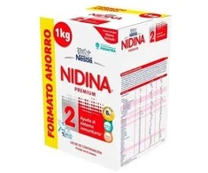 Nidina 2 Premium Continuation 1000g kūdikių pienas, skirtas papildyti arba pakeisti motinos pieną