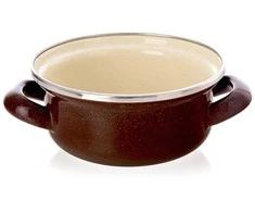 Orion Emaliuotas puodas 14 cm, 600 ml, rudas