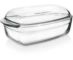 Orion karščiui atsparus stiklinis kepimo indas su dangčiu 32,5x19x13 cm, 2,9 L