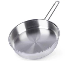 Orion plieninė keptuvė ANETT 26 cm, energiją taupanti, nerūdijančio plieno