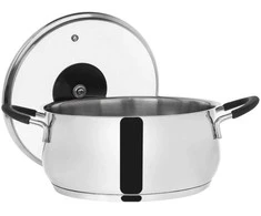 Orion Plieninė puodas su stikliniu dangteliu DALIE 22 cm, 4 l