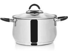 Orion Plieninis puodas DALIE 20 cm, 3,7 l su stikliniu dangteliu