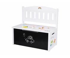 Tooky Toys Paimtas žaislinis medinis dėžutės suolelis su brėžine