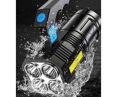Pakraunamas LED žibintas, prožektorius, galingas, atsparus vandeniui, USB įkrovimas