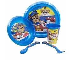 STOR Paw Patrol plastikinių indų rinkinys, 5 dalių