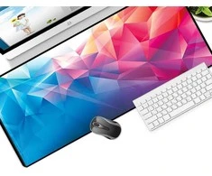 Pelės kilimėlis žaidimams ir klaviatūra žaidėjams 30x80 cm - spalvingos formos