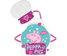 Peppa Pig Hello Kids prijuostė ir kepurė
