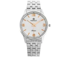PERFECT VYRŲ LAIKRODIS M457 (zp343b) - SIGNALO MECHANIZMAS, SIDABRO SPALVA