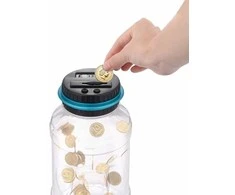Piggy bankas su Lenkijos valiutos matuokliu - PLN monetomis
