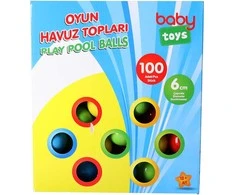 Pilsan žaislinės kamuoliukai sausam baseinui 100vnt spalvoti