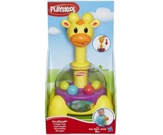 „PlaySkool“ žaislų žirafos veržlės viršuje su rutuliais iš „Hasbro Za5136“
