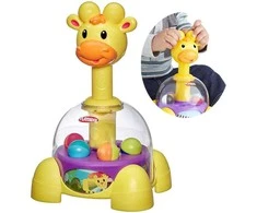 „PlaySkool“ žaislų žirafos veržlės viršuje su rutuliais iš „Hasbro Za5136“