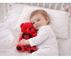 Pliušinis meškutis su „I love you“ širdiele
