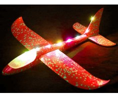 Polistireninis lėktuvėlis LED apšvietimu 47cm raudonas